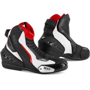 Shima SX-6 Motorradstiefel schwarz-weiß-rot