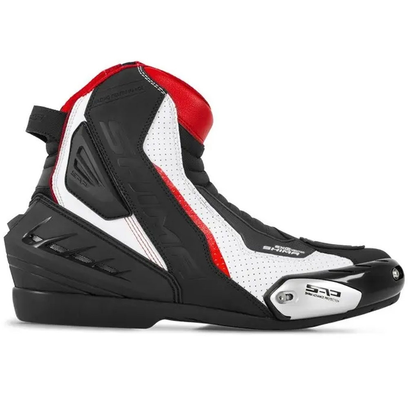 Shima SX-6 Motorradstiefel schwarz-weiß-rot
