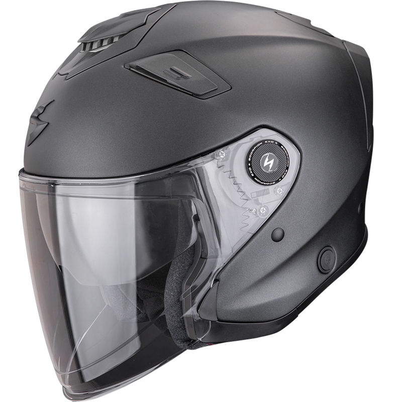Scorpion EXO-GT Jet Solid Offener Motorradhelm Matt Pearl Black