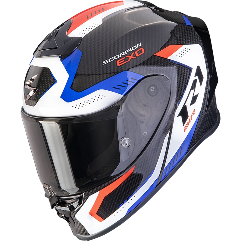 Scorpion EXO-R1 EVO II Carbon Air Propel Motorrad Integralhelm schwarz-weiß-rot