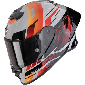 Scorpion EXO-R1 EVO II Air Adrenaline Motorrad Integralhelm grau-rot-orange