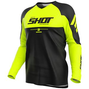 Motocross-Trikot Shot Draw Private fluoreszierendes Gelb