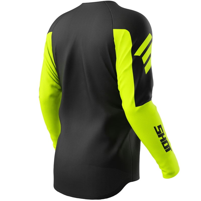 Motocross-Trikot Shot Draw Private fluoreszierendes Gelb