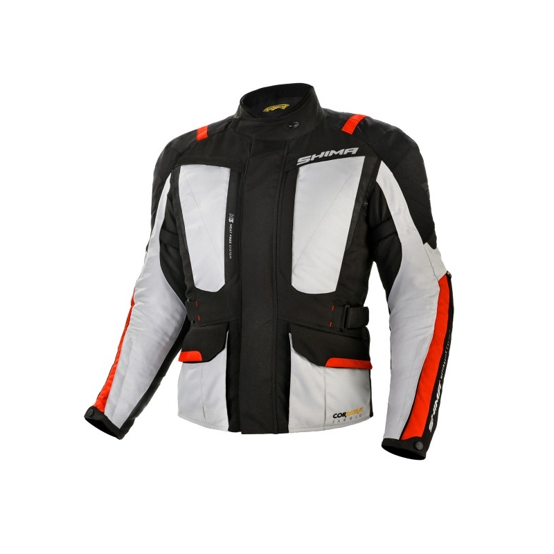 Shima Hero schwarz-grau-rote Motorradjacke
