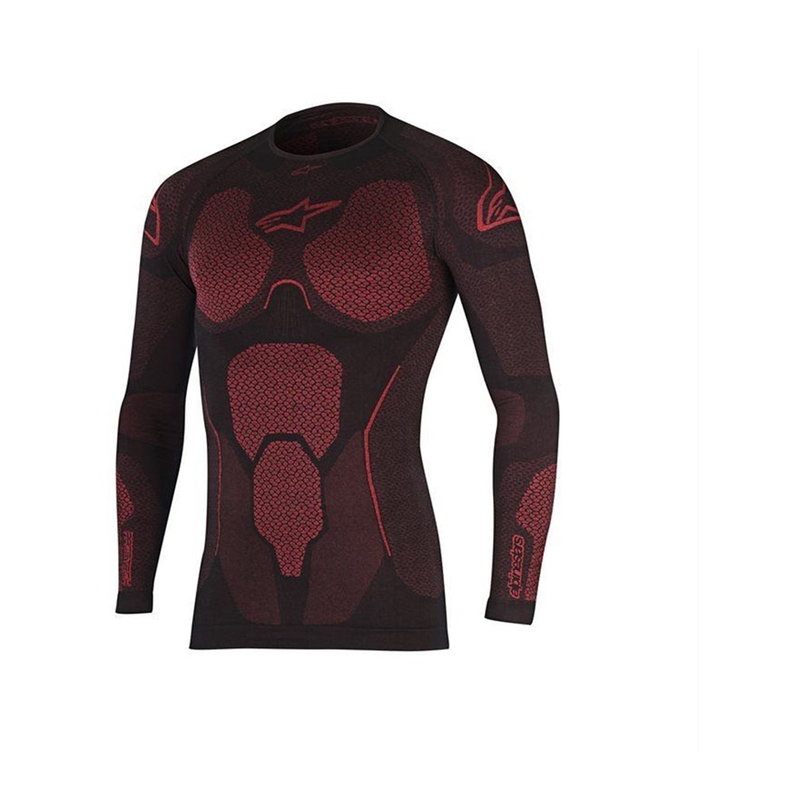 Alpinestars Ride Tech Sommer rot und schwarz Langarm-Thermoshirt
