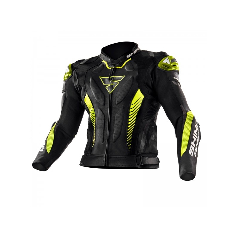 Motorradjacke Shima Apex schwarz-fluorgelb