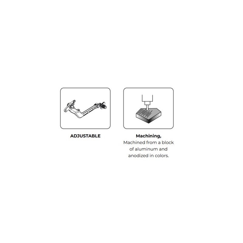 Brake foot pedal PUIG schwarz adjustable