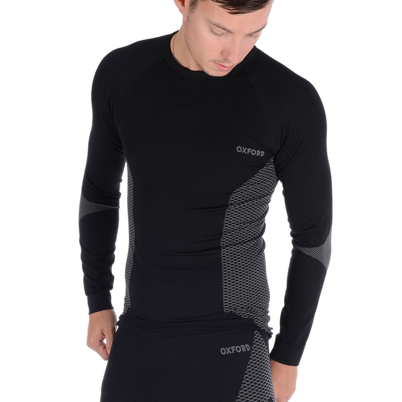 Oxford Base Layer Langarm-Thermoshirt Schwarz Ausverkauf
