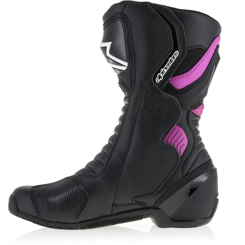 Alpinestars Stella S-MX 6 Damen Motorradstiefel Schwarz, Lila und Weiß