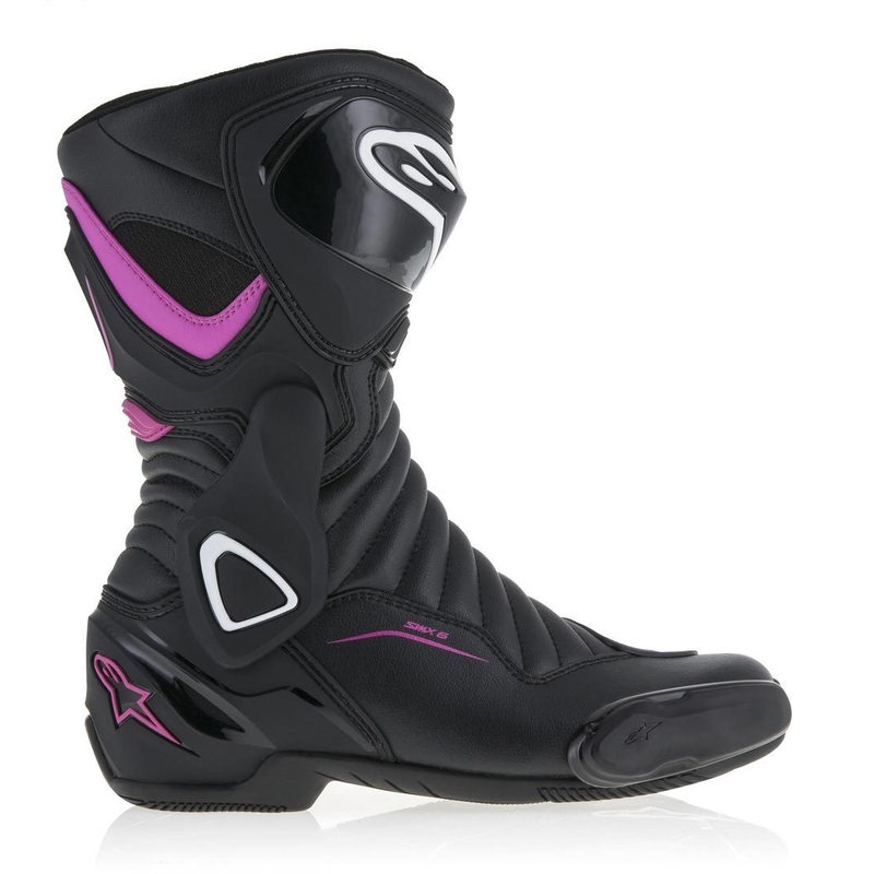 Alpinestars Stella S-MX 6 Damen Motorradstiefel Schwarz, Lila und Weiß