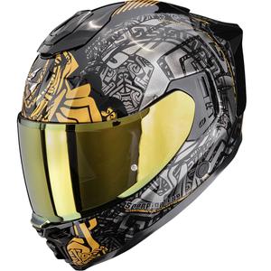 Scorpion EXO-1500 Air Apus Integralhelm Motorrad schwarz-grau-gold