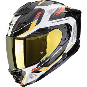 Scorpion EXO-1500 Air Sleek Motorrad Integralhelm weiß-blau-gelb