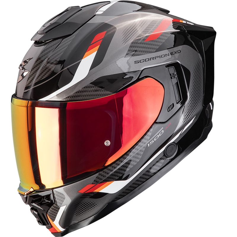 Scorpion EXO-1500 Air Sleek Motorrad Integralhelm schwarz-rot