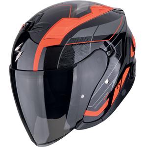 Scorpion EXO-Z1 VUE Motorradhelm mit offenem Gesicht schwarz-rot