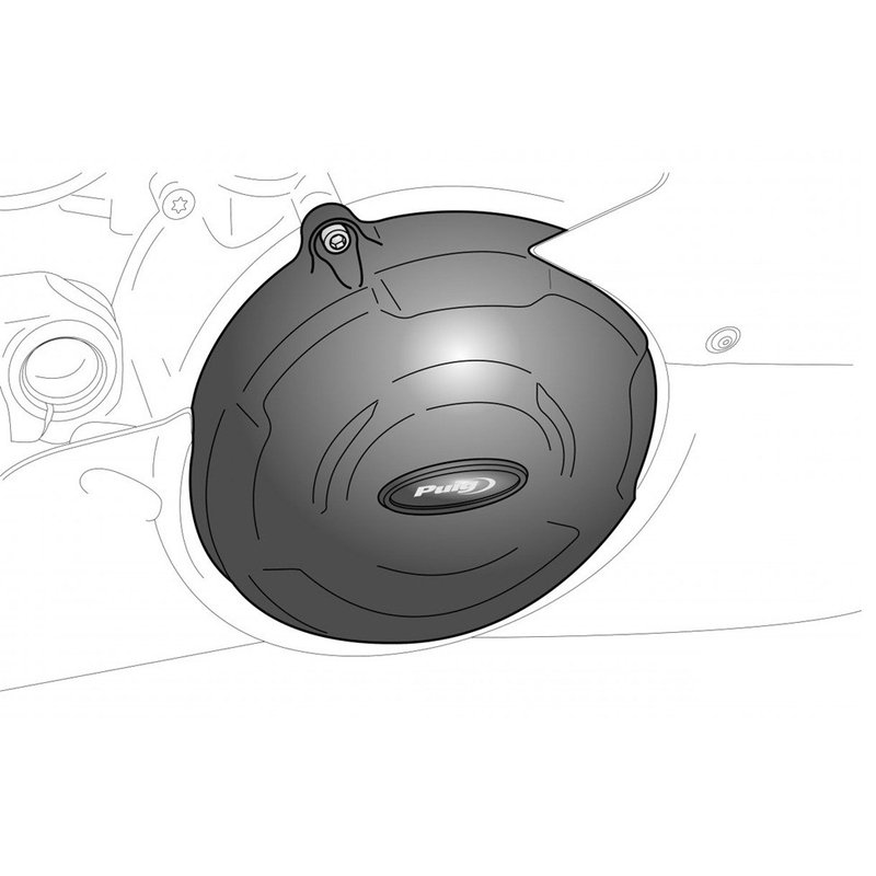 Engine covers PUIG Track for Championship schwarz included 3 covers