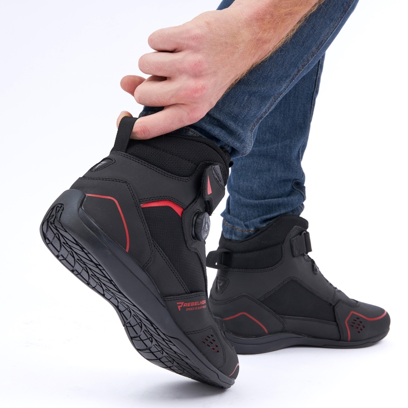 Rebelhorn Spark II Motorradstiefel schwarz-rot