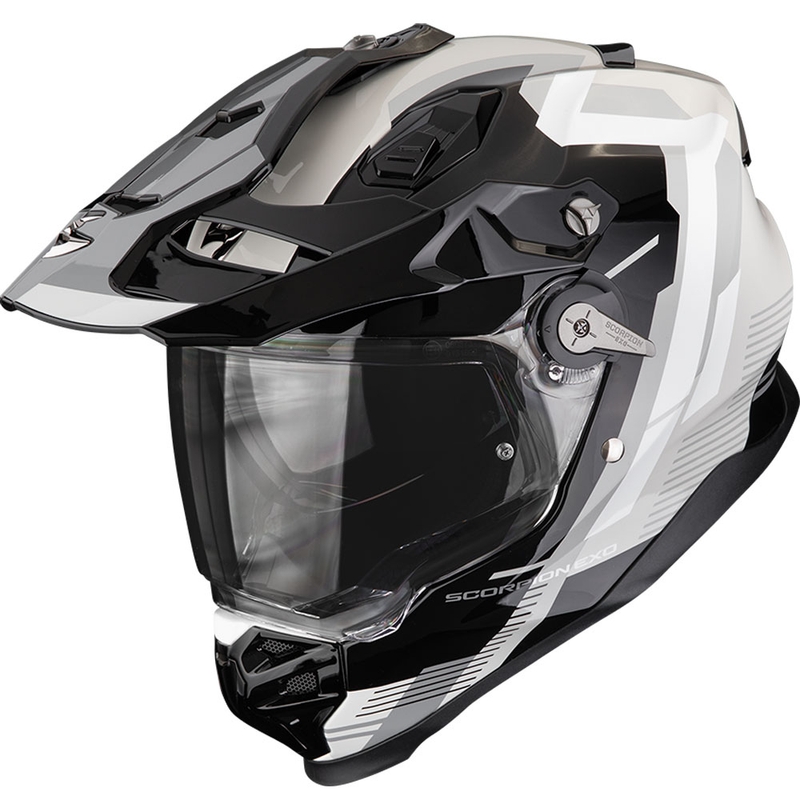 Enduro Motorradhelm Scorpion ADF-9000 Air Patrol schwarz-silber
