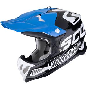 Scorpion VX-22 Air Updown Motocrosshelm schwarz-weiß-blau