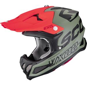 Scorpion VX-22 Air Updown Motocrosshelm matt grün-schwarz-rot