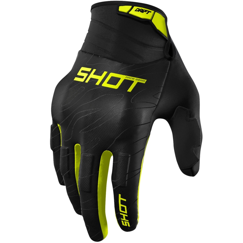 Motocross-Handschuhe Shot Drift Onyx fluoreszierend gelb
