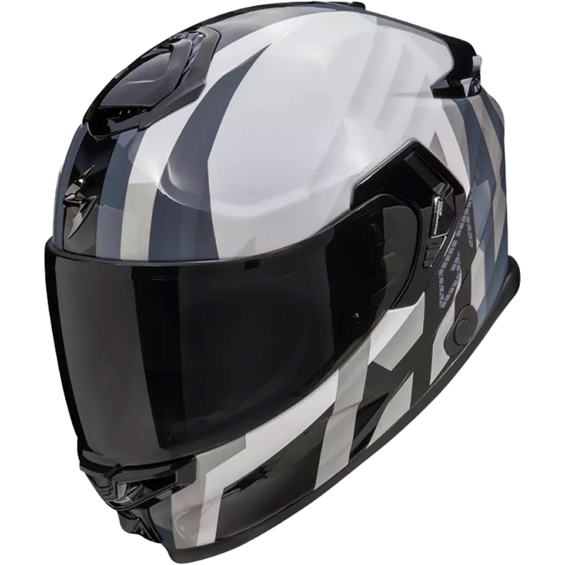 Integrierter Motorradhelm Scorpion EXO-GT SP AIR TOURADVEN perlweiß-silber Ausverkauf