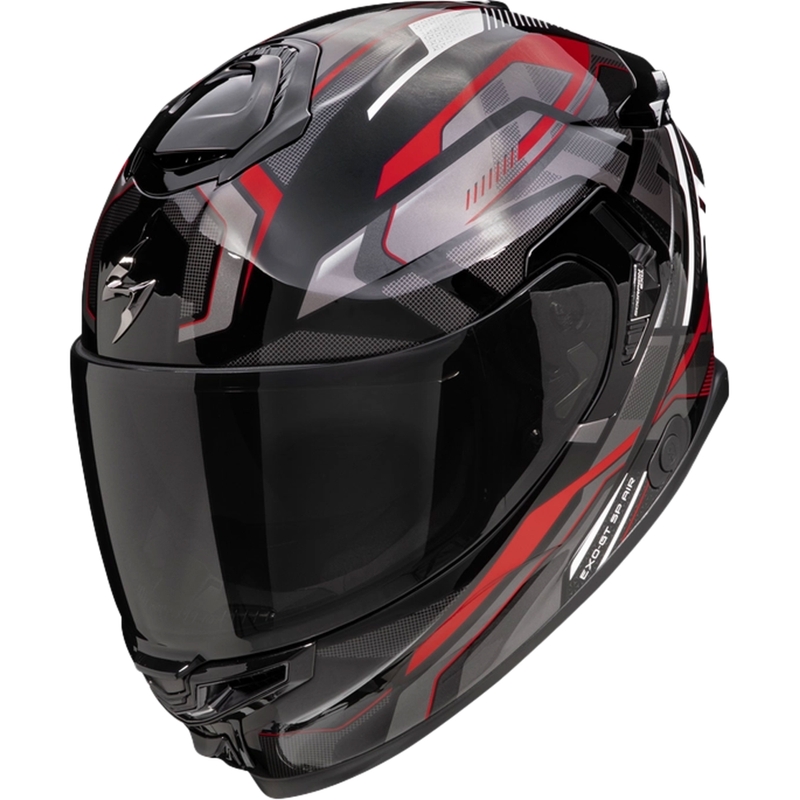 Integrierter Motorradhelm Scorpion EXO-GT SP Air Augusta schwarz-grau-rot Ausverkauf