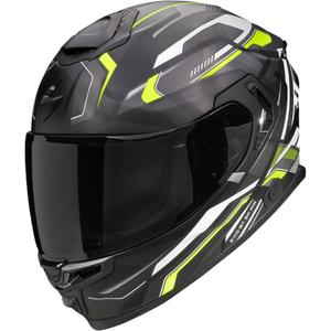 Integrierter Motorradhelm Scorpion EXO-GT SP Air Augusta schwarz-grau-fluo gelb