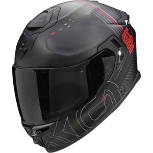 Integrierter Motorradhelm Scorpion EXO-GT SP AIR TECHLANE schwarz-grau-rot