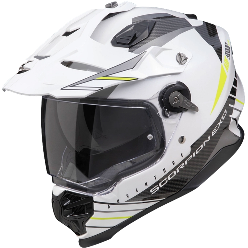 Endurohelm Scorpion ADF-9000 Air Feat weiß-schwarz-fluogelb Ausverkauf