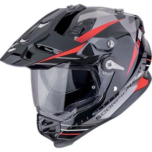 Endurohelm Scorpion ADF-9000 Air Feat schwarz-silber-rot