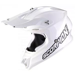 Motocross-Helm Scorpion VX-16 EVO AIR Solid weiß