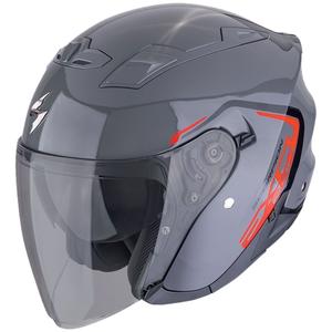 Offener Motorradhelm SCORPION EXO-230 CIT-E grau-rot