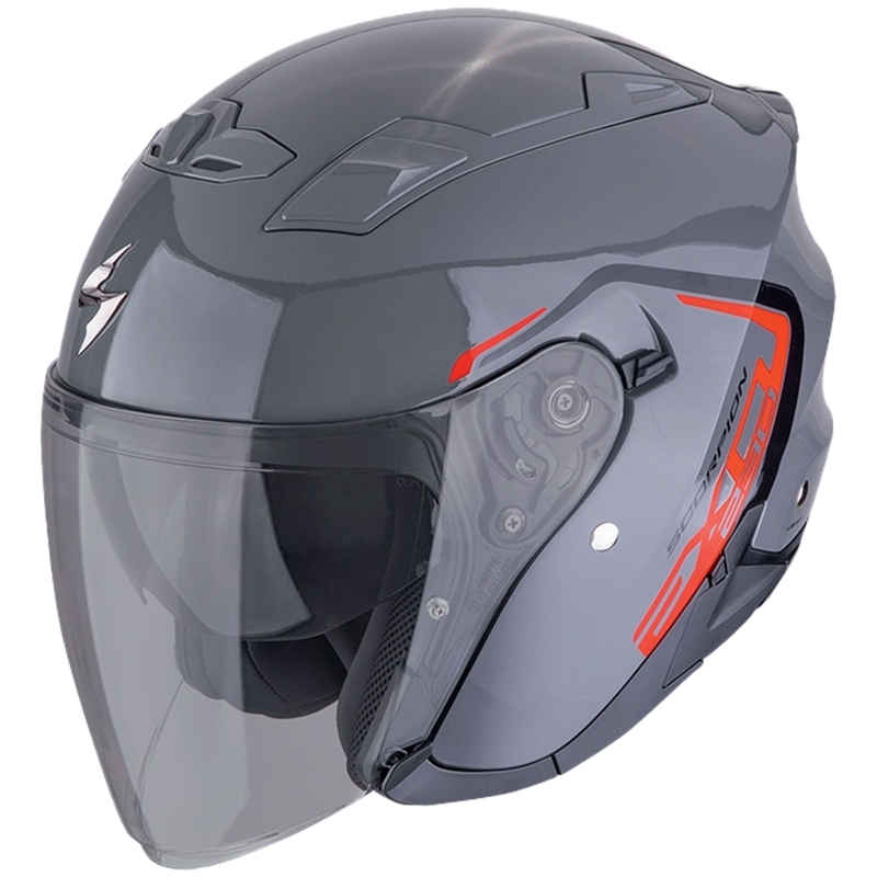 Offener Motorradhelm SCORPION EXO-230 CIT-E grau-rot