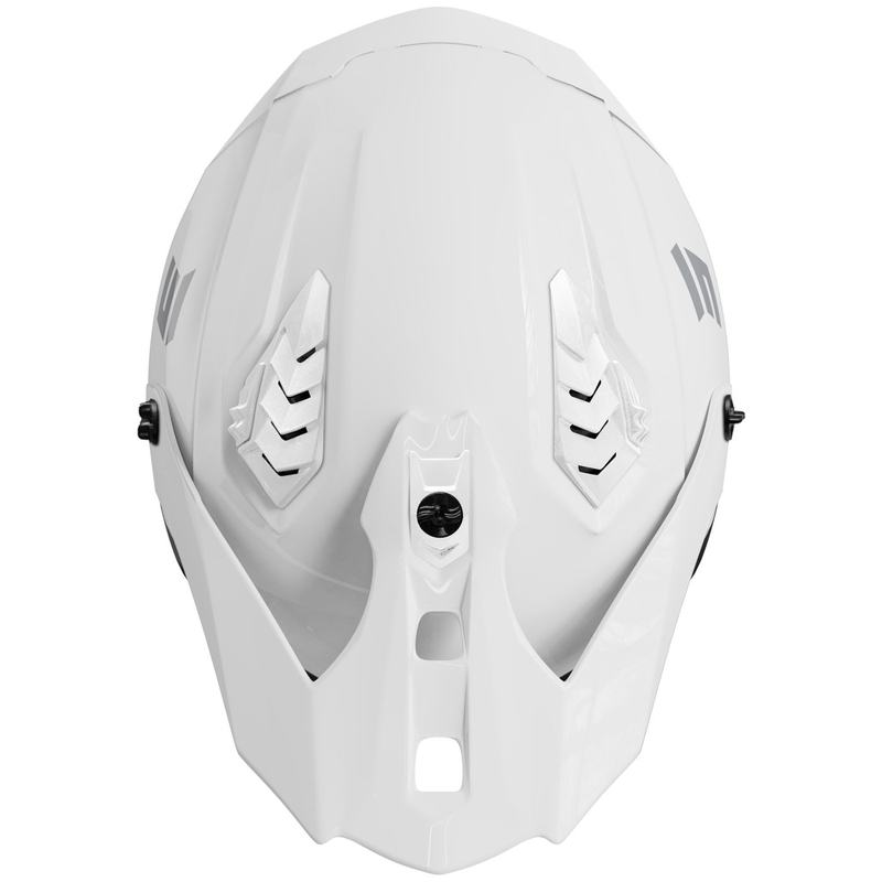 Shot Drop Solid Offener Motorradhelm Glänzend Weiß