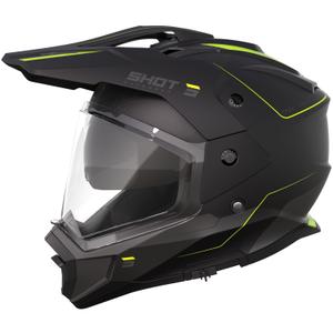 Enduro-Motorradhelm Shot Trek Max Vision Rally mattschwarz-fluogelb