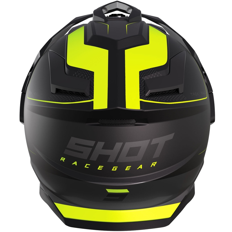 Enduro-Motorradhelm Shot Trek Max Vision Rally mattschwarz-fluogelb