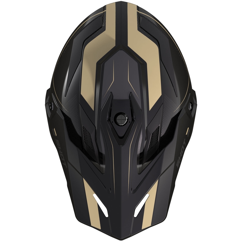 Enduro-Motorradhelm Shot Trek Max Vision Rally glänzend schwarz-sand