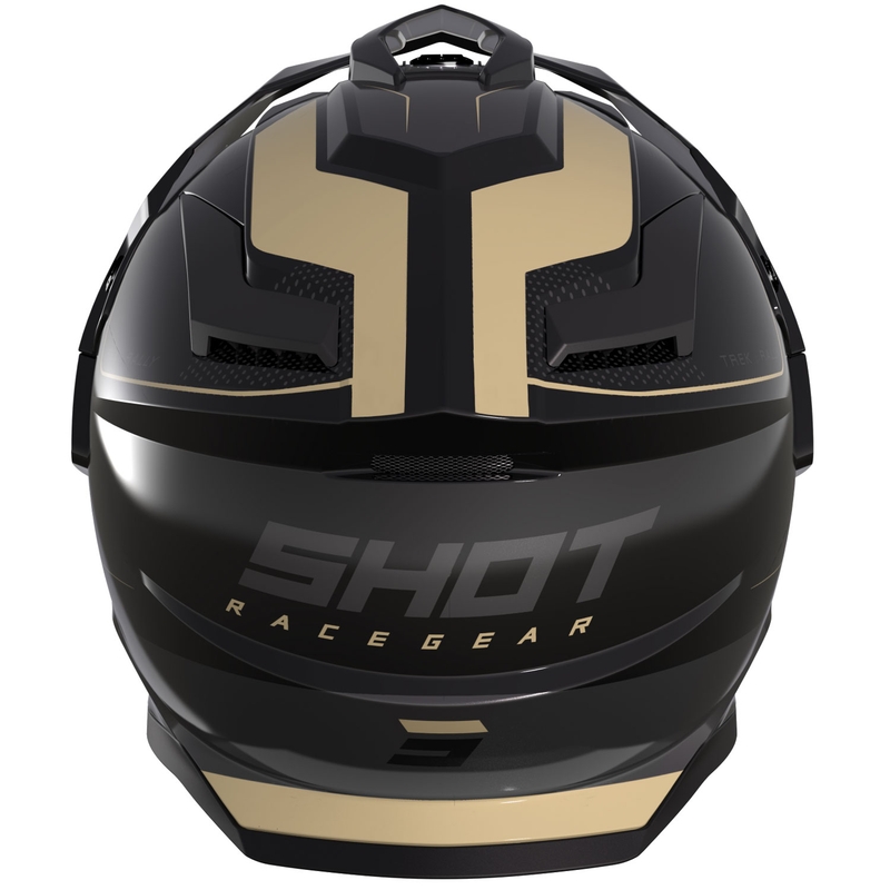 Enduro-Motorradhelm Shot Trek Max Vision Rally glänzend schwarz-sand