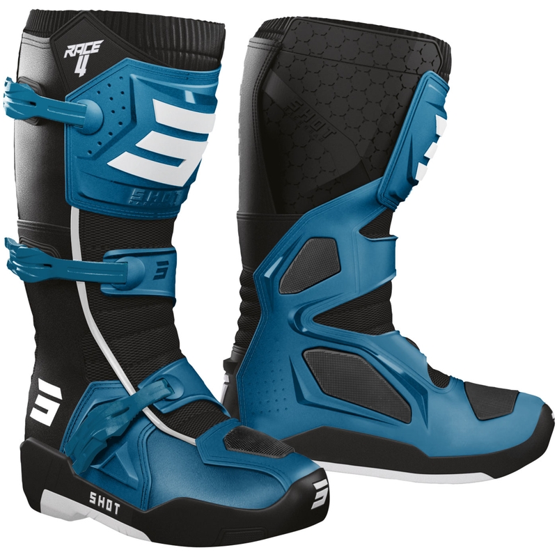 Shot Race 4 Motocross-Stiefel blau
