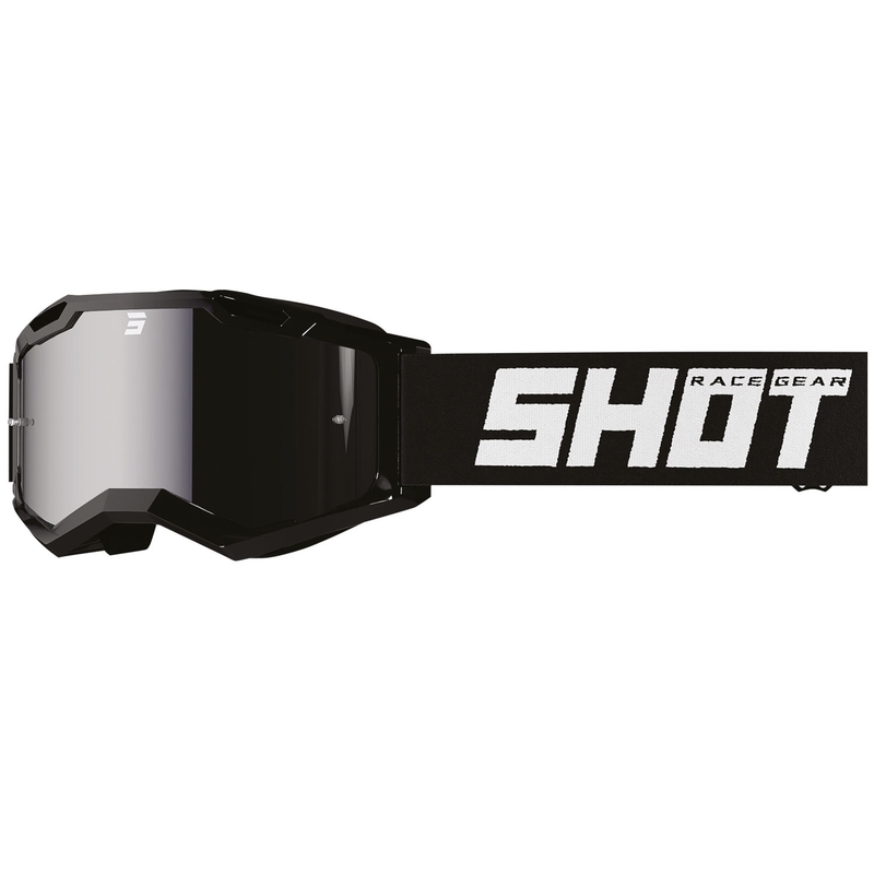 Shot Rocket Kid 2.0 Drop schwarze Motocross-Brille mit Iridium-Gläsern
