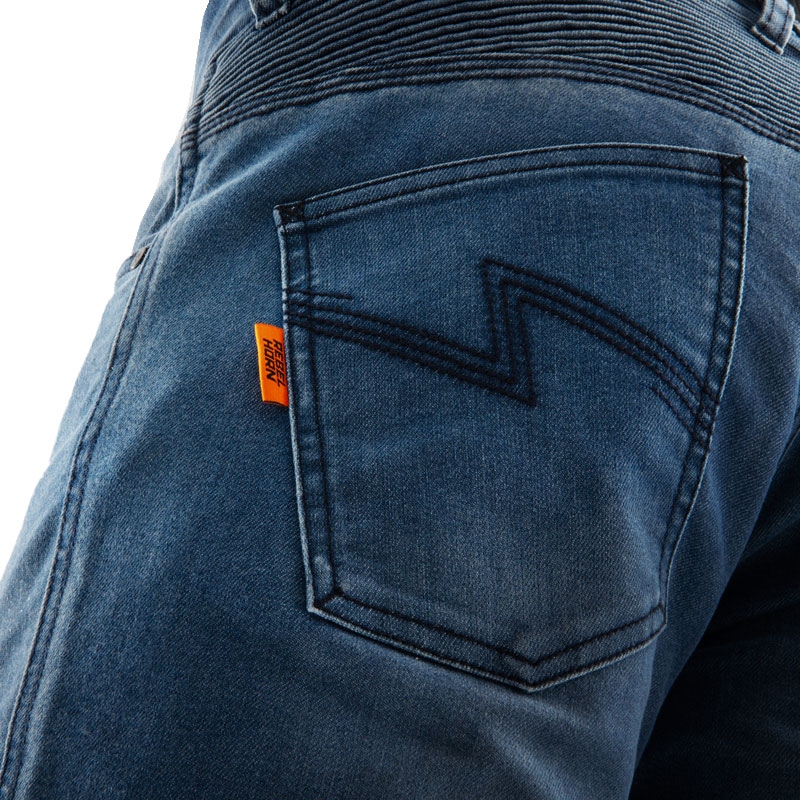 Rebelhorn Revolt Monolayer Motorradjeans verwaschenes Blau