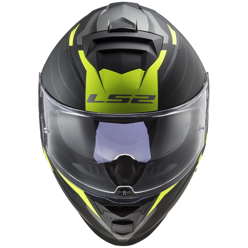 Integralhelm Motorrad LS2 FF800 Storm II Nerve schwarz-fluo gelb