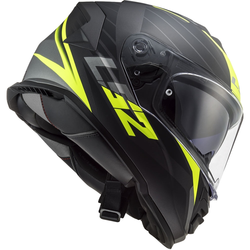 Integralhelm Motorrad LS2 FF800 Storm II Nerve schwarz-fluo gelb