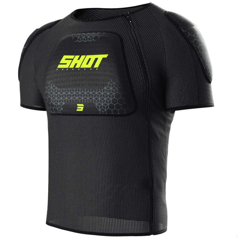 Körperschutz Shot Airlight T-Shirt schwarz-fluo gelb