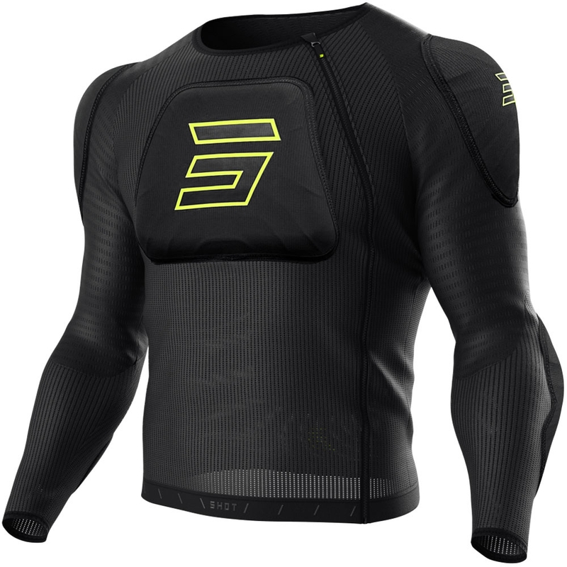 Körperschutz Shot Vest Prime schwarz-fluogelb