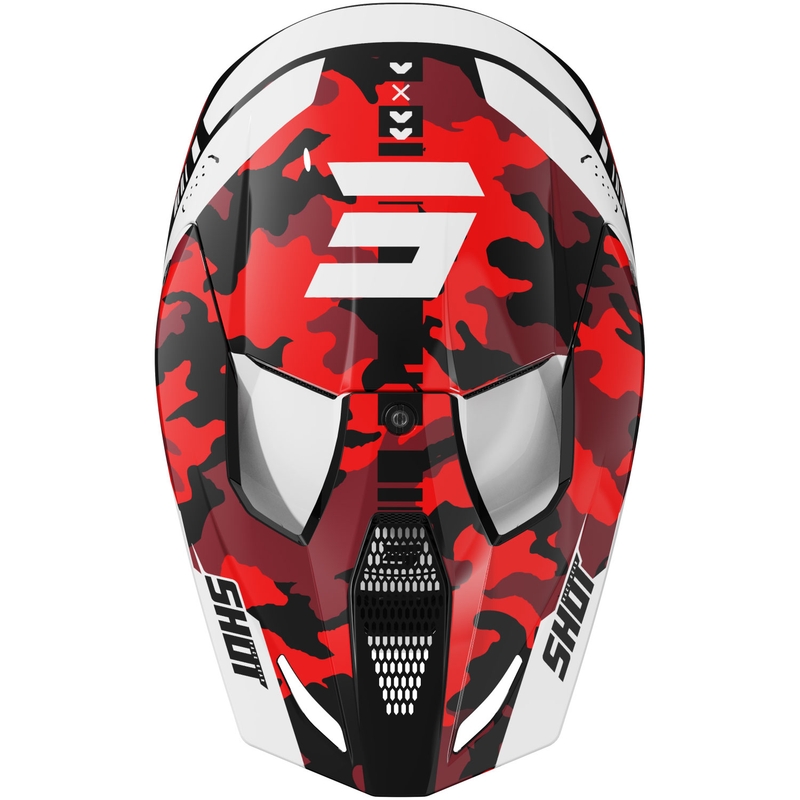 Shot Furious Flash Kinder Motocross Helm glänzend rot