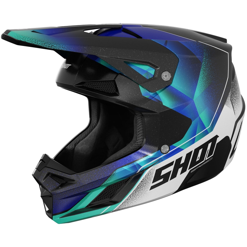 Shot Speed Olymp Kinder Motocross Helm Pearl Blue