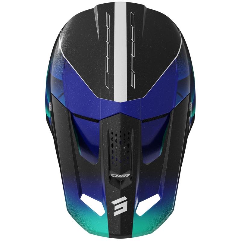 Shot Speed Olymp Kinder Motocross Helm Pearl Blue