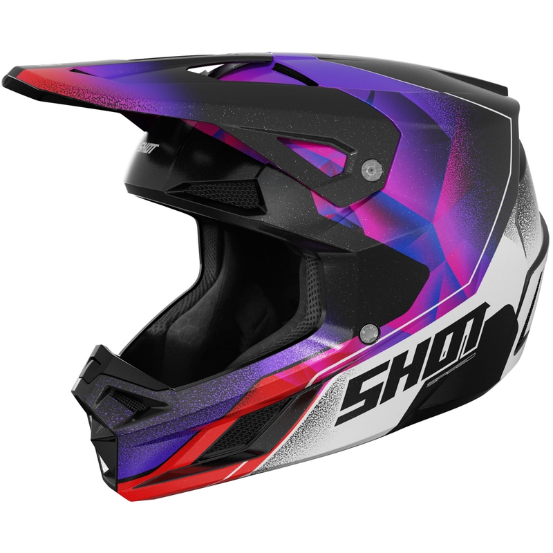 Shot Speed Olymp Kinder Motocross Helm Pearl Purple