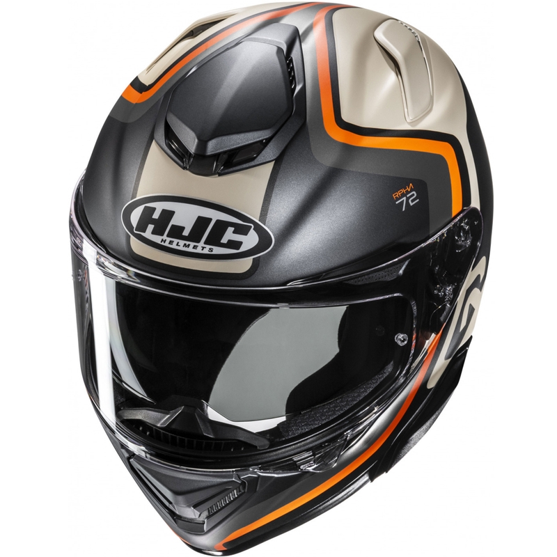 Integralhelm Motorrad HJC RPHA 72 Ernem MC7SF schwarz-beige-orange